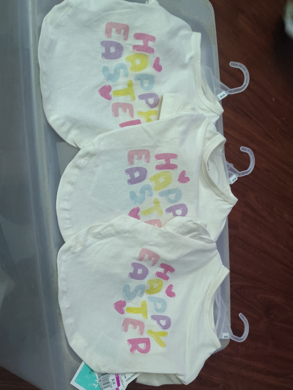 Puppy Shirts  'Happy Easter'  Pastel Lettering (Set of 3) Size XS